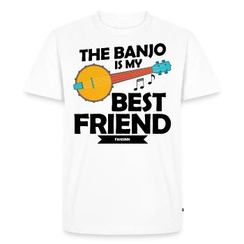 Amateurs de banjo - T-shirt Premium bio Homme - blanc - Devant - Nico (187cm)