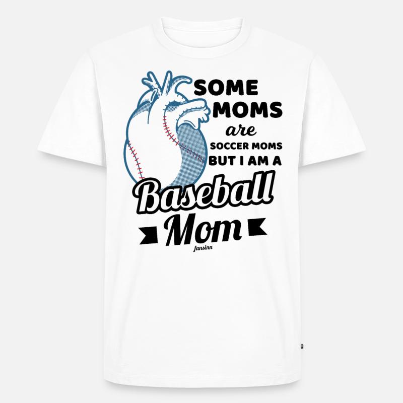 Baseball Mutter Sport Geschenk - Männer Premium Bio T-Shirt - Weiß