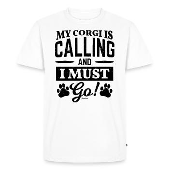Drôle de dicton de corgi pour les propriétaires de chiens - T-shirt Premium bio Homme - blanc - Devant - Nico (187cm)