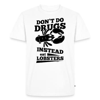 Délicatesse Gourmet Homard Gourmet - T-shirt Premium bio Homme - blanc - Devant - Nico (187cm)