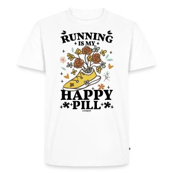 Courir - T-shirt Premium bio Homme - blanc - Devant - Nico (187cm)