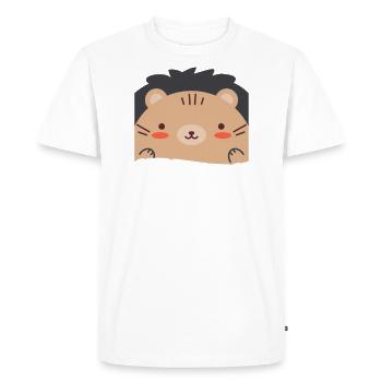 Mignon bébé hérisson dans la forêt cadeau - T-shirt Premium bio Homme - blanc - Devant - Nico (187cm)
