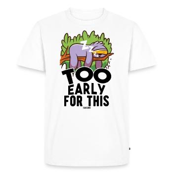 tired sloth snores Sloth - Men's Premium Organic T-Shirt - white - Front - Nico (187cm)