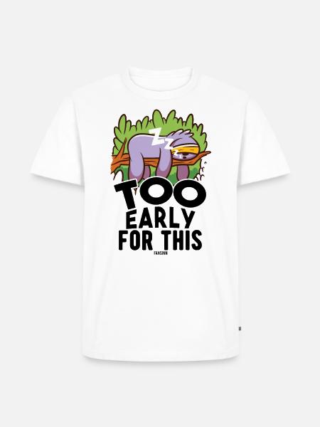 tired sloth snores Sloth - Men's Premium Organic T-Shirt - white