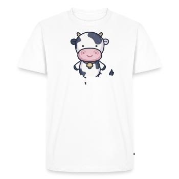 La vache a du lait pendant plusieurs jours - T-shirt Premium bio Homme - blanc - Devant - Nico (187cm)