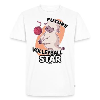 future volleyball star sheep child baby - Men's Premium Organic T-Shirt - white - Front - Nico (187cm)