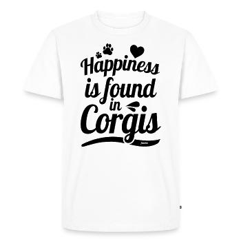Corgi Dicton - T-shirt Premium bio Homme - blanc - Devant - Nico (187cm)