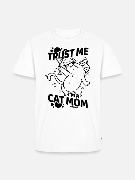 Katzenmama - Männer Premium Bio T-Shirt - Weiß