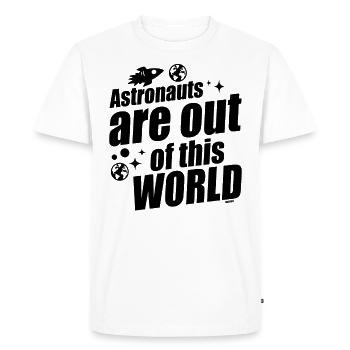 Idée cadeau de fusée spatiale astronaute - T-shirt Premium bio Homme - blanc - Devant - Nico (187cm)