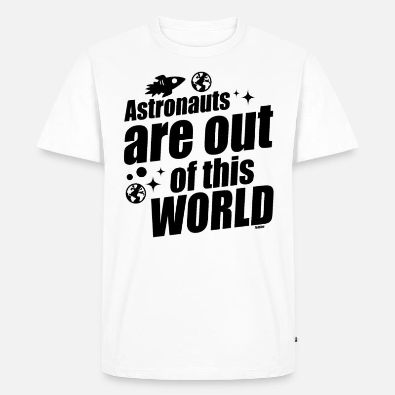 Astronaut Weltraum Rakete Geschenkidee - Männer Premium Bio T-Shirt - Weiß