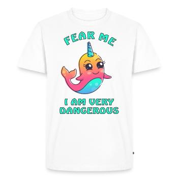 mignon bébé baleine narval licorne kawaii - T-shirt Premium bio Homme - blanc - Devant - Nico (187cm)