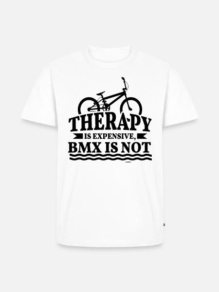 Therapy BMX Cycling Gift Idea - Men's Premium Organic T-Shirt - white