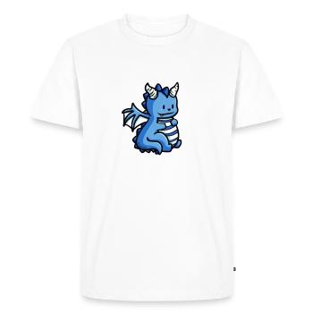 Juste un garçon qui aime les dragons - T-shirt Premium bio Homme - blanc - Devant - Nico (187cm)