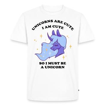 Licorne avec des étoiles - T-shirt Premium bio Homme - blanc - Devant - Nico (187cm)