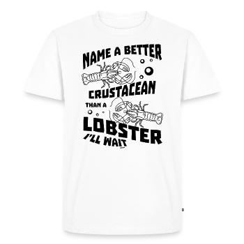 Homard Crustacé Crevette Crabe Mer - T-shirt Premium bio Homme - blanc - Devant - Nico (187cm)
