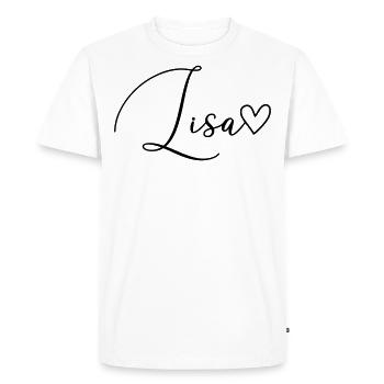 Lisa Surname First Name Girl - Men's Premium Organic T-Shirt - white - Front - Nico (187cm)