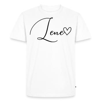 Lene Surname First Name Girl - Men's Premium Organic T-Shirt - white - Front - Nico (187cm)
