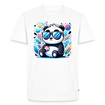 Lunettes de soleil Panda - T-shirt Premium bio Homme - blanc - Devant - Nico (187cm)