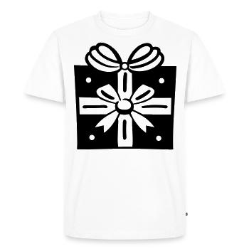 Petite boite cadeau - T-shirt Premium bio Homme - blanc - Devant - Nico (187cm)