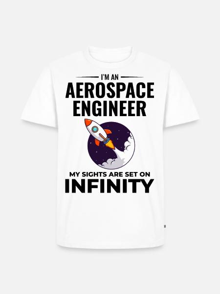 Aerospace Engineer Astronautical Rocket Scientist - Men's Premium Organic T-Shirt - white