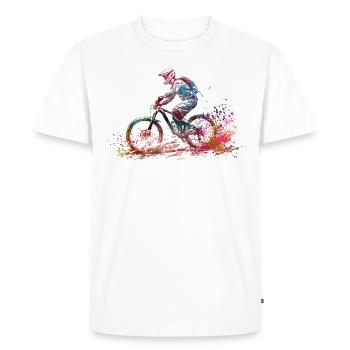 Rider de BMX #sport #bike - T-shirt Premium bio Homme - blanc - Devant - Nico (187cm)