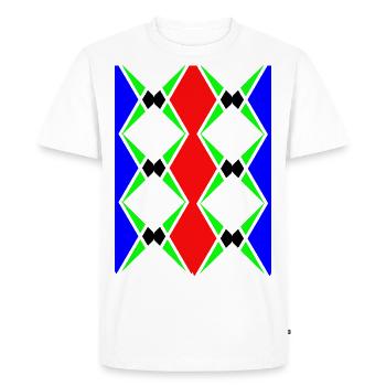 Design unique multicolore - T-shirt Premium bio Homme - blanc - Devant - Nico (187cm)