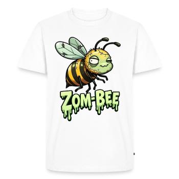 Zom-Bee - Bee as Zombie - Men's Premium Organic T-Shirt - white - Front - Nico (187cm)