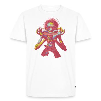 Notes Bleues - T-shirt Premium bio Homme - blanc - Devant - Nico (187cm)