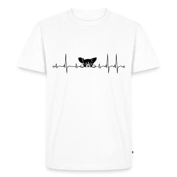 battement de coeur ekg chiwawa - T-shirt Premium bio Homme - blanc - Devant - Nico (187cm)