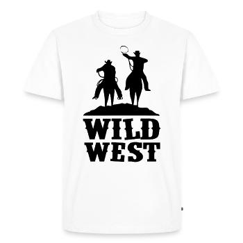 Wild West - T-shirt Premium bio Homme - blanc - Devant - Nico (187cm)