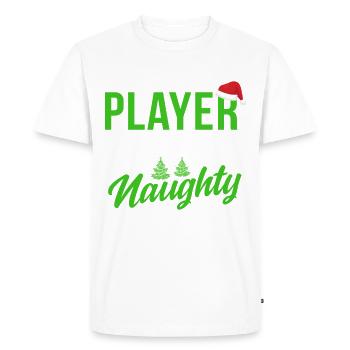 Joueur de tennis de Noël - T-shirt Premium bio Homme - blanc - Devant - Nico (187cm)