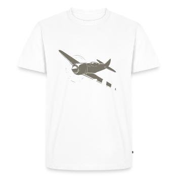 Je m'en fous je vais voler - T-shirt Premium bio Homme - blanc - Devant - Nico (187cm)