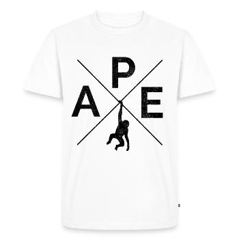 APE Singe Singe Primat Afrique Nature Sauvage - T-shirt Premium bio Homme - blanc - Devant - Nico (187cm)