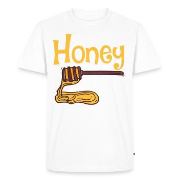 Honey bee bee - Men's Premium Organic T-Shirt - white - Front - Nico (187cm)