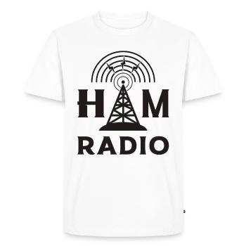 Radio HAM Operator Antenne Radio Amateur Cadeau - T-shirt Premium bio Homme - blanc - Devant - Nico (187cm)