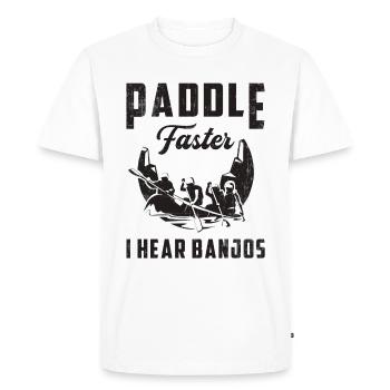 Canoë bateau bateau bateau cadeau de canoë-kayak - T-shirt Premium bio Homme - blanc - Devant - Nico (187cm)