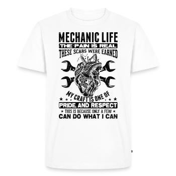 Mechanic funny gift car mechanic - Men's Premium Organic T-Shirt - white - Front - Nico (187cm)