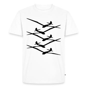 Glider Gliding Gliding Glider - Men's Premium Organic T-Shirt - white - Front - Nico (187cm)