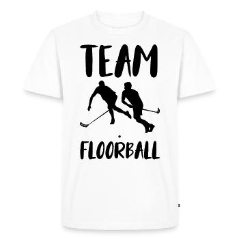 Floorball - Men's Premium Organic T-Shirt - white - Front - Nico (187cm)