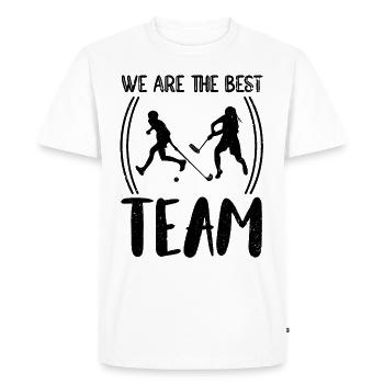Floorball Floorball Field Hockey Indoor Hockey - Men's Premium Organic T-Shirt - white - Front - Nico (187cm)