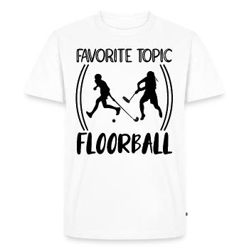 Floorball floorball hockey sur gazon hockey en salle - T-shirt Premium bio Homme - blanc - Devant - Nico (187cm)