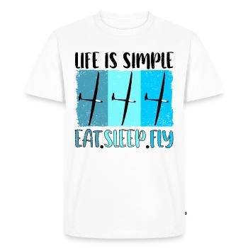 Glider Gliding Gliding Glider - Men's Premium Organic T-Shirt - white - Front - Nico (187cm)