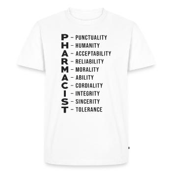 Pharmacies Technician Pharmacist Pharmacy Gift - Men's Premium Organic T-Shirt - white - Front - Nico (187cm)