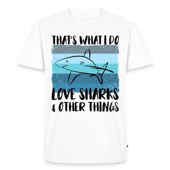 Shark Shark Megalodon Whale Shark Hammerhead Sharks - Men's Premium Organic T-Shirt - white - Front - Nico (187cm)