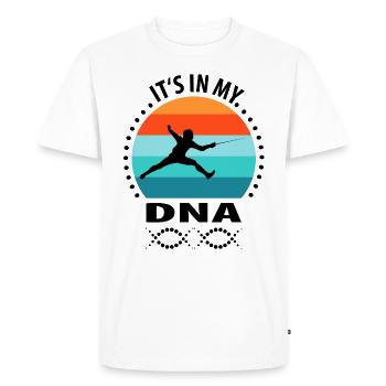 Escrime Escrimeur Escrimeur Degen Escrime - T-shirt Premium bio Homme - blanc - Devant - Nico (187cm)