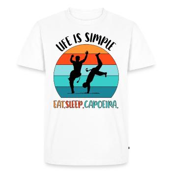 Capoeira - T-shirt Premium bio Homme - blanc - Devant - Nico (187cm)