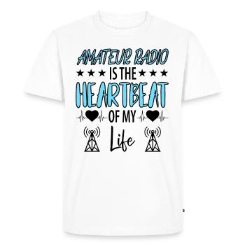 Amateur Radio Radio Radio Radio Radio Amateur Vintage - Men's Premium Organic T-Shirt - white - Front - Nico (187cm)