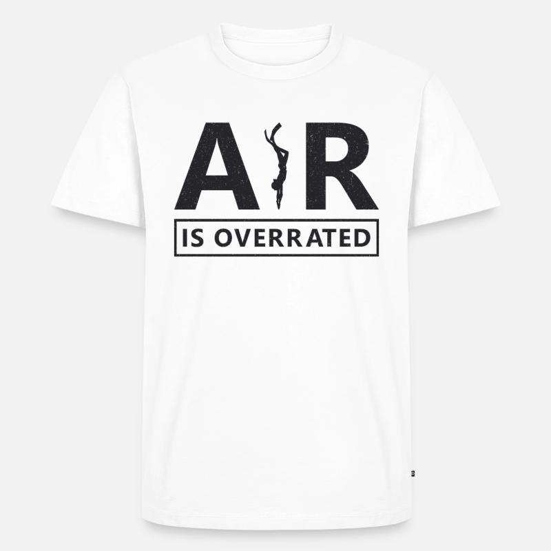 Freitaucher Apnoe Freitauchen Tauchen Geschenkidee - Männer Premium Bio T-Shirt - Weiß