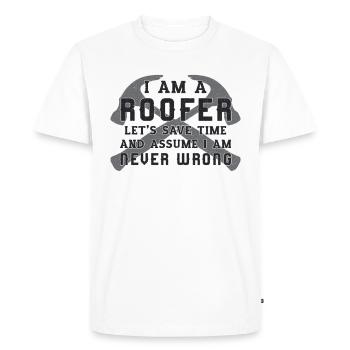 Roofer Craft Craftsman Roof Gift Idea - Men's Premium Organic T-Shirt - white - Front - Nico (187cm)