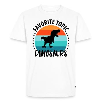 Paléontologie Dinosaures - T-shirt Premium bio Homme - blanc - Devant - Nico (187cm)